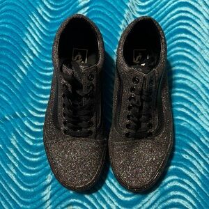 Vans glitter black shoes